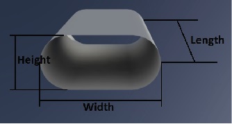 Oval duct dimensions