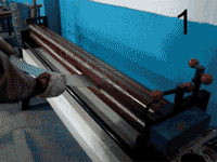 The roll forming machine working